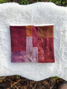 RTS Rusty Reds, Dusty Purples, & Orange Patchwork Snood