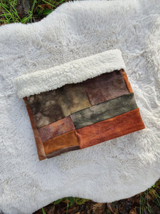 RTS Deep Greens, Sage, Rust Oranges & Browns Patchwork Snood