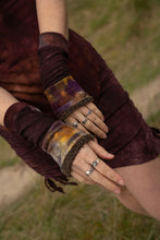 Load image into Gallery viewer, RTS Earthy Rainbow Wristwarmers