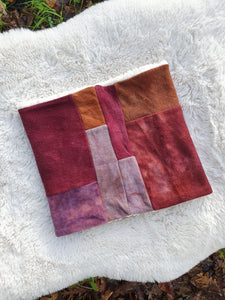 RTS Rusty Reds, Dusty Purples, & Orange Patchwork Snood