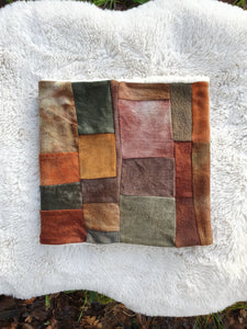 RTS Deep Greens, Sage, Rust Oranges & Browns Patchwork Snood