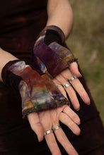 Load image into Gallery viewer, RTS Earthy Rainbow Wristwarmers
