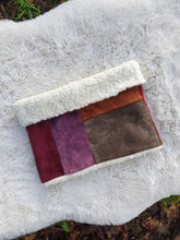 Load image into Gallery viewer, RTS Rusty Reds, Dusty Purples, &amp; Orange Patchwork Snood