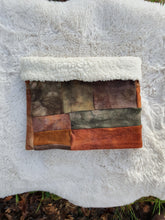 Load image into Gallery viewer, RTS Deep Greens, Sage, Rust Oranges &amp; Browns Patchwork Snood
