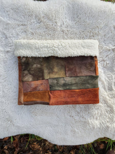 RTS Deep Greens, Sage, Rust Oranges & Browns Patchwork Snood