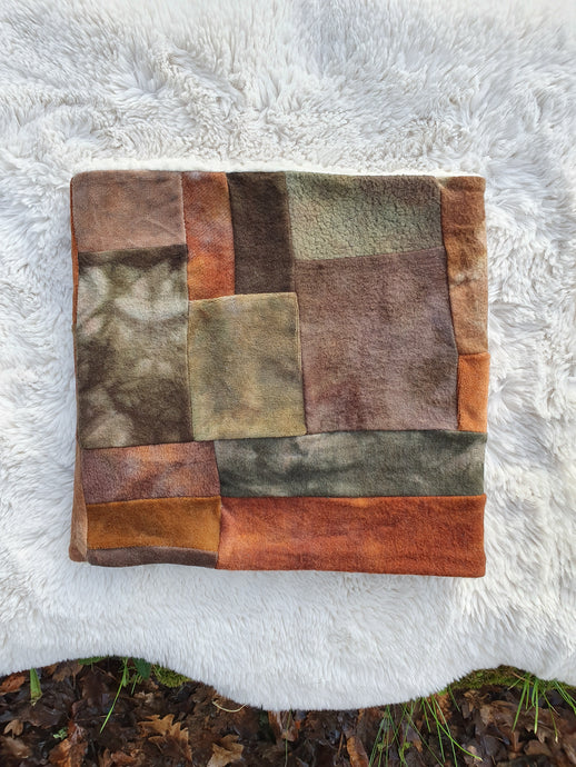 RTS Deep Greens, Sage, Rust Oranges & Browns Patchwork Snood