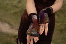 Load image into Gallery viewer, RTS Earthy Rainbow Wristwarmers