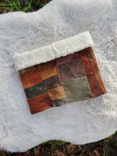 Load image into Gallery viewer, RTS Deep Greens, Sage, Rust Oranges &amp; Browns Patchwork Snood